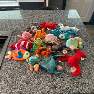 Lot #219 Assorted Sea Life Ty Beanie Babies