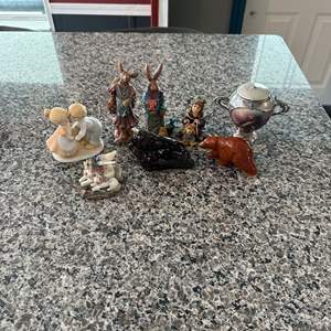 Lot #240 Assorted Figurines & Home Decor