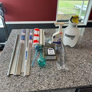 Lot #268 Outdoor Glass & Surface Cleaner, Wall Lamp, Sprayer & More