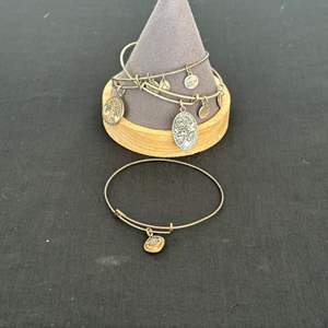 Lot #288 (3) Alex & Ani Silver Tone Charm Bracelets