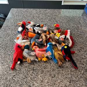 Lot #310 Assorted Bird Ty Beanie Babies - Cardinal, Toucan, Ducks & More