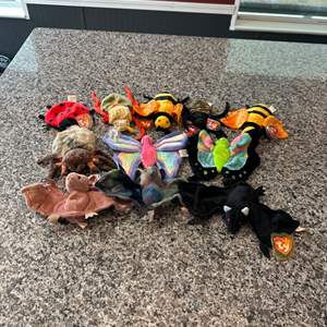 Lot #347 Ladyy Bug, Bats, Butterflies & More Ty Beanie Babies