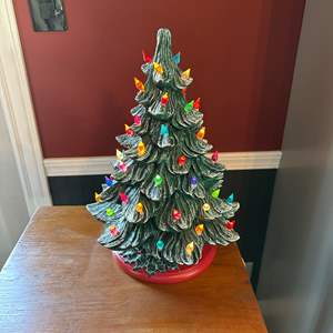 Lot #363 Lighted Ceramic Christmas Tree