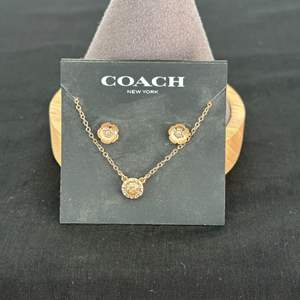 Lot #381 Coach Earrings & Necklace w/ Pendant Set