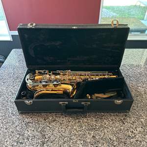 Lot #430 Saxophone w/ Case & More