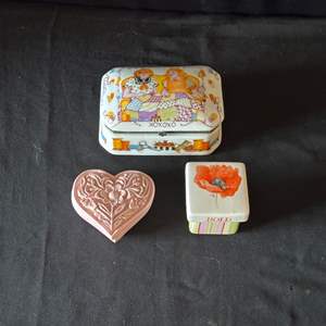 Lot #16 (3) Cute Assortment of Trinket Boxes