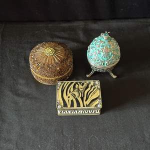 Lot #17 (3) Trinket Boxes