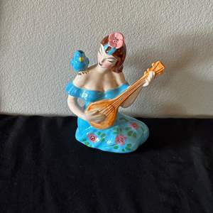 Lot #24 Ceramic Lady Playing Instrument- Japan