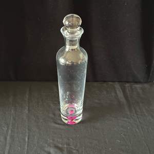 Lot #52 Clear Blown Glass Decanter w/ Stopper