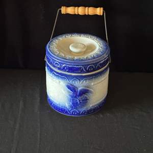 Lot #64 Ceramic Butter Crock w/ Handle