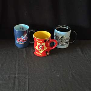 Lot #102 (3) Disney Mugs - 100 Years of Magic, Mickey Mouse & Monorail