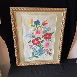 Lot #106 Framed Floral Wall Art