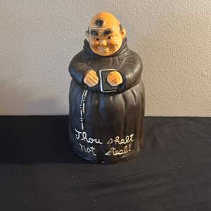 Lot #147 Monk Ceramic Cookie Jar