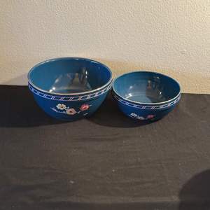 Lot #148 (2) Lattice Rose Mixing Bowls