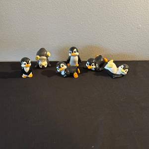 Lot #158 (6) Cute Assortment of Ceramic Penguins