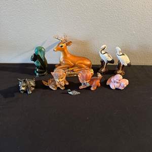 Lot #160 Dog, Cats, Pigs, Birds & More Figurines