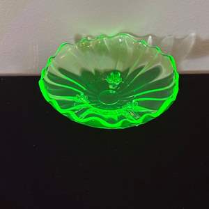 Lot #179 Uranium Glass Candy Dish