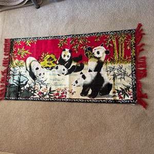 Lot #209 Swan Velveteen Panda Rug