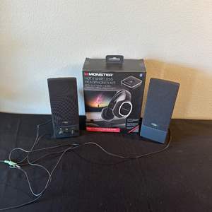 Lot #213 Wireless Headphones & Computer Speakers