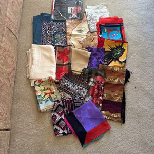 Lot #217 Colorful Assortment of Ladies Scarves