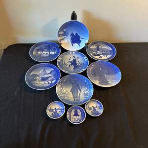 Lot #238 Vintage Collectors Plates - Royal Copenhagen & More