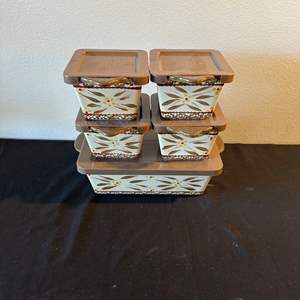 Lot #242 Temptations Old World Oven Ware Set w/ Lids