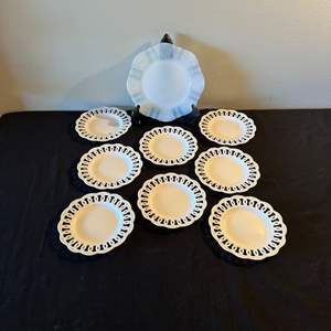 Lot #250 Decorative Bristol House Glass Plates Set