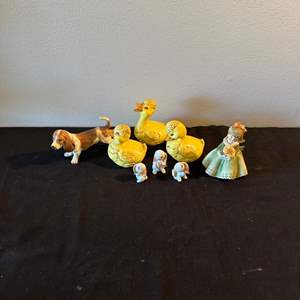 Lot #257 Ceramic Dog, Ducks, Rabbits & More