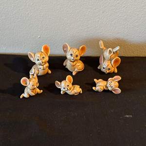 Lot #259 (6) Decorative Ceramic Mice Set