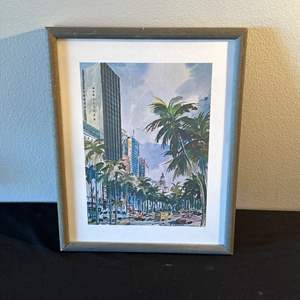 Lot #263 City Skyline Framed Print - Signed Richard Lewis