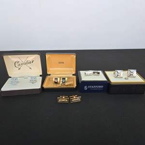 Lot #282 (5) Mens Cuff Link Sets