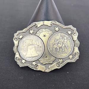 Lot #289 1976 - 200 Years Of Freedom Coin Pewter Belt Buckle 