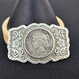 Lot #290 1922 Nickle Silver Bell Belt Buckle 