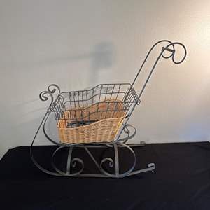 Lot #326 Decorative Sleigh Basket