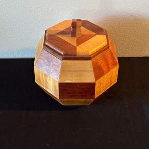 Lot #363 Handmade Octagon Shaped Wood Box