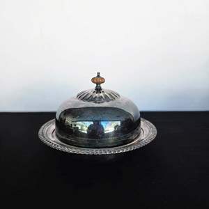 Lot #394 Birks Covered Butter Dish