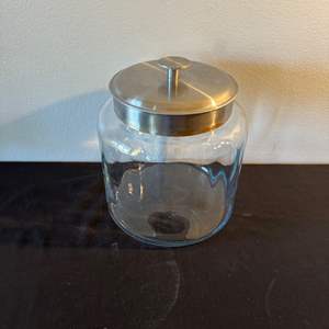 Lot #405 Large Glass Storage Canister