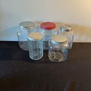 Lot #406 (5) Glass Jars