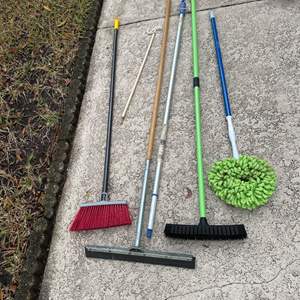 Lot #426 Brooms & More Cleaning Tools 