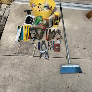 Lot #472 Tools, Weatherstrip & More Garage Items