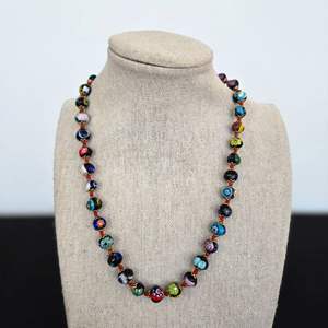 Lot #491 Handmade Glass Beaded Necklace 