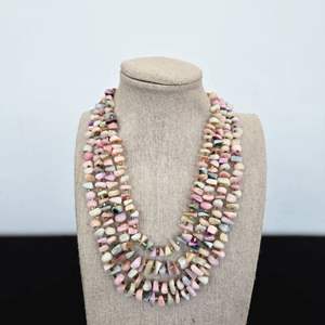 Lot #494 Japan Mother of Pearl Multi Strand Necklace 