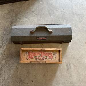 Lot #502 Craftsman Toolbox & Early Times Whisky Wood Box