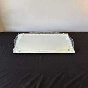 Lot #572 Etched Glass Tray