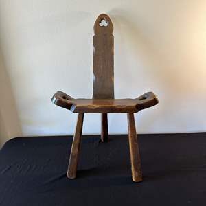 Lot #574 Wood Tripod Chair