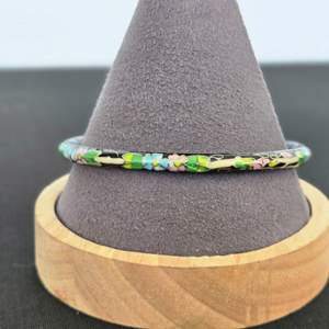 Lot #581 Cloisonne Painted Bangle Bracelet 