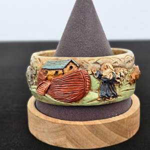 Lot #589 Early Jim Shore Painted Noah's Ark Bracelet 