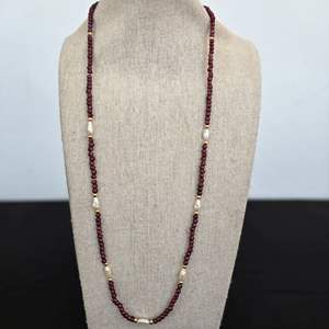 Lot #595 Beaded Necklace w/ Pearls