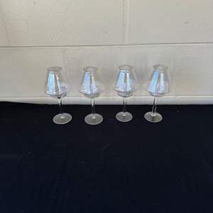 Lot #601 (4) Opalescent Candle Holders