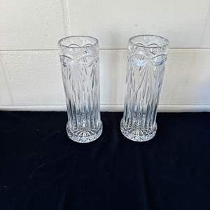 Lot #625 (2) Crystal Bud Vases